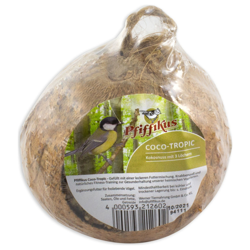 Pfiffikus Kokosnuss mit 3 Löchern