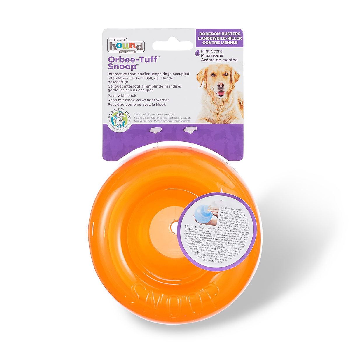 Planet Dog Hundespielzeug Snoop orange für mittlere und große Hunde von Planet Dog
