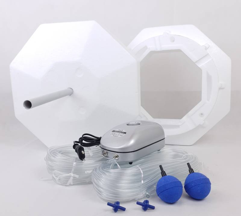 Pondlife 9602 Eisfreihalter Anti Ice Komplett Set, Eisfrei Belüfter Garten Teich Koi