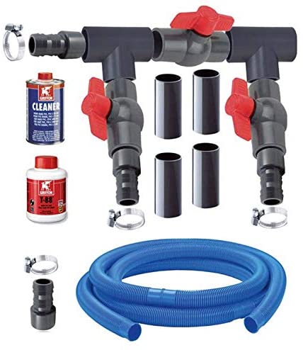 Pondlife Bypass Basic Wärmepumpen Anschlusset, Schwarz