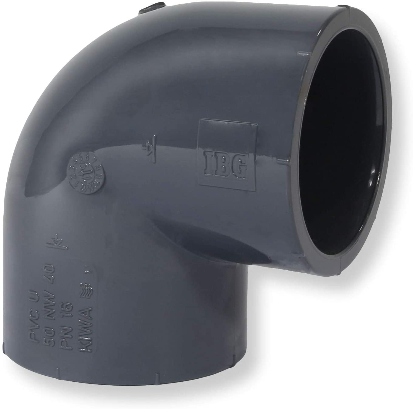 Pondlife - PVC Fitting Winkel 90°, Ø 50mm mit Klebemuffen, Qualität aus Europa