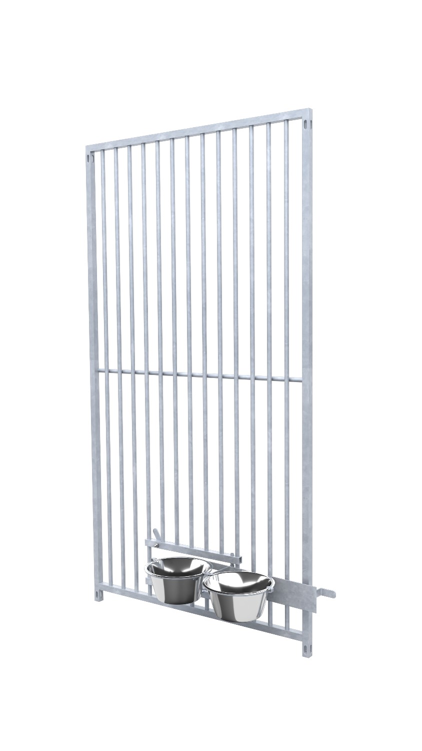 Preisstar Hundezwinger Rohrstabelement mit Futterset, 1,84 x 1,0 m | Rohrabstand...