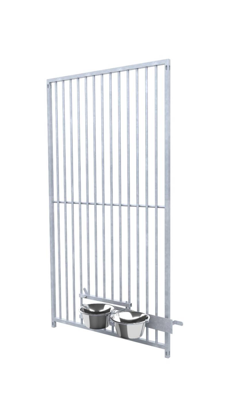 Preisstar Hundezwinger Rohrstabelement mit Futterset, 1,84 x 1,0 m | Rohrabstand...