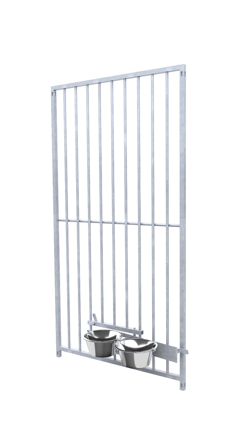 Preisstar Hundezwinger Rohrstabelement mit Futterset, 1,84 x 1,0 m | Rohrabstand...