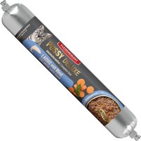 Pussy Deluxe Lachs mit Rind Alleinfutter Wurst Katze 12x100g von Pussy Deluxe