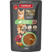 Pussy Deluxe Sensitiv Pure Ente Alleinfutter Pouch Katze 10x85g von Pussy Deluxe