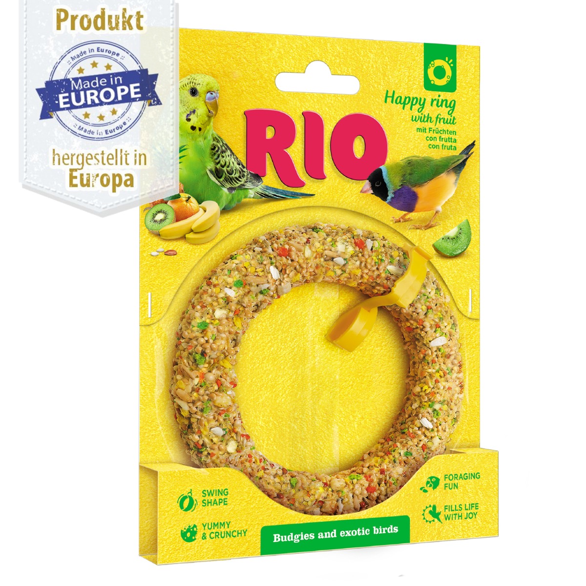 RIO - Happy Ring -  Vogelsnack für Wellensittiche & Exoten - 80 g