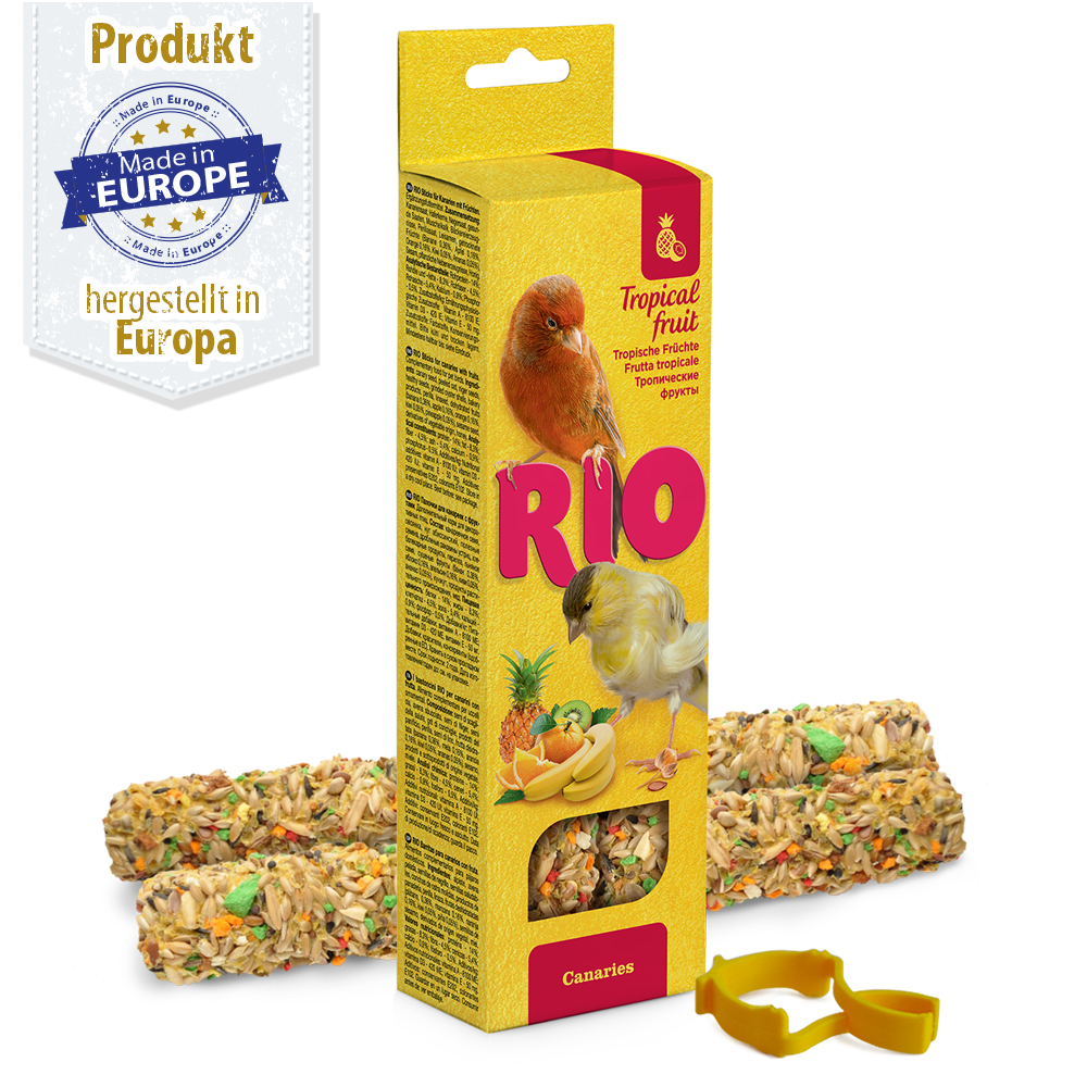 RIO Sticks - für Kanarien - mit tropischen Früchten - 2x 40 g