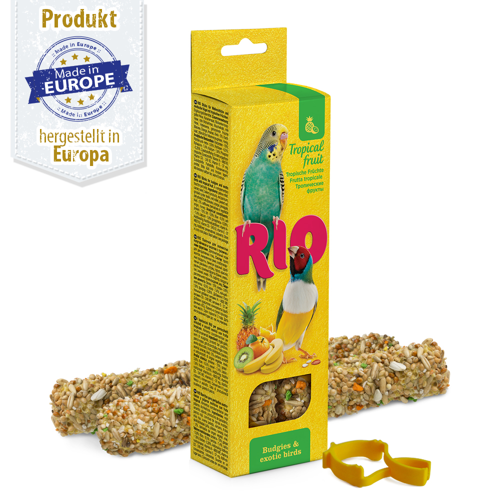 RIO Sticks-für Wellensittiche & exotische Vögel -mit tropischen Früchten -2x40 g