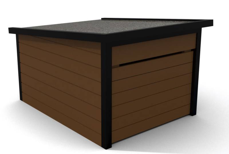 Rasenroboter-Garage, Rasenmäher Haus für selbstfahrende Rasenmähroboter, Holz br...
