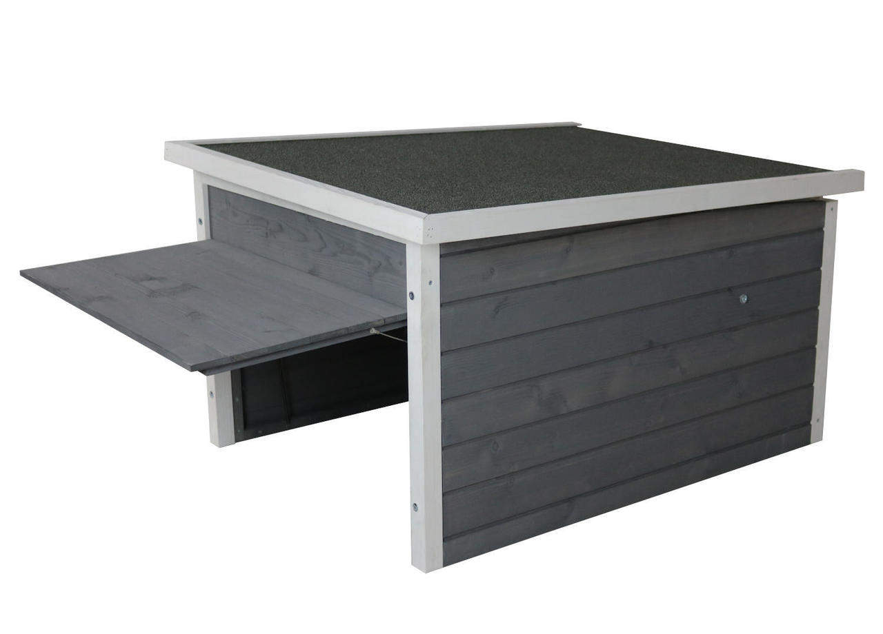 Rasenroboter-Garage, Rasenmäher Haus für selbstfahrende Rasenmähroboter, Holz gr...