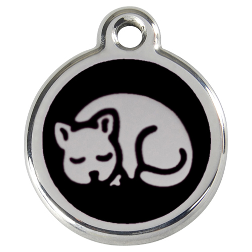 RedDingo Katzenmarke mit individueller Gravur Kitten schwarz RedDingo Katzenmarke mit individueller Gravur Kitten schwarz