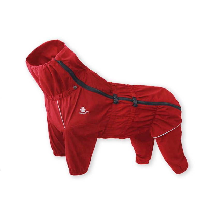 Regenmantel Hund in rot - XXL