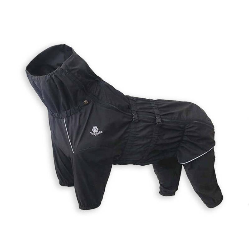 Regenmantel Hund in schwarz - 3XL
