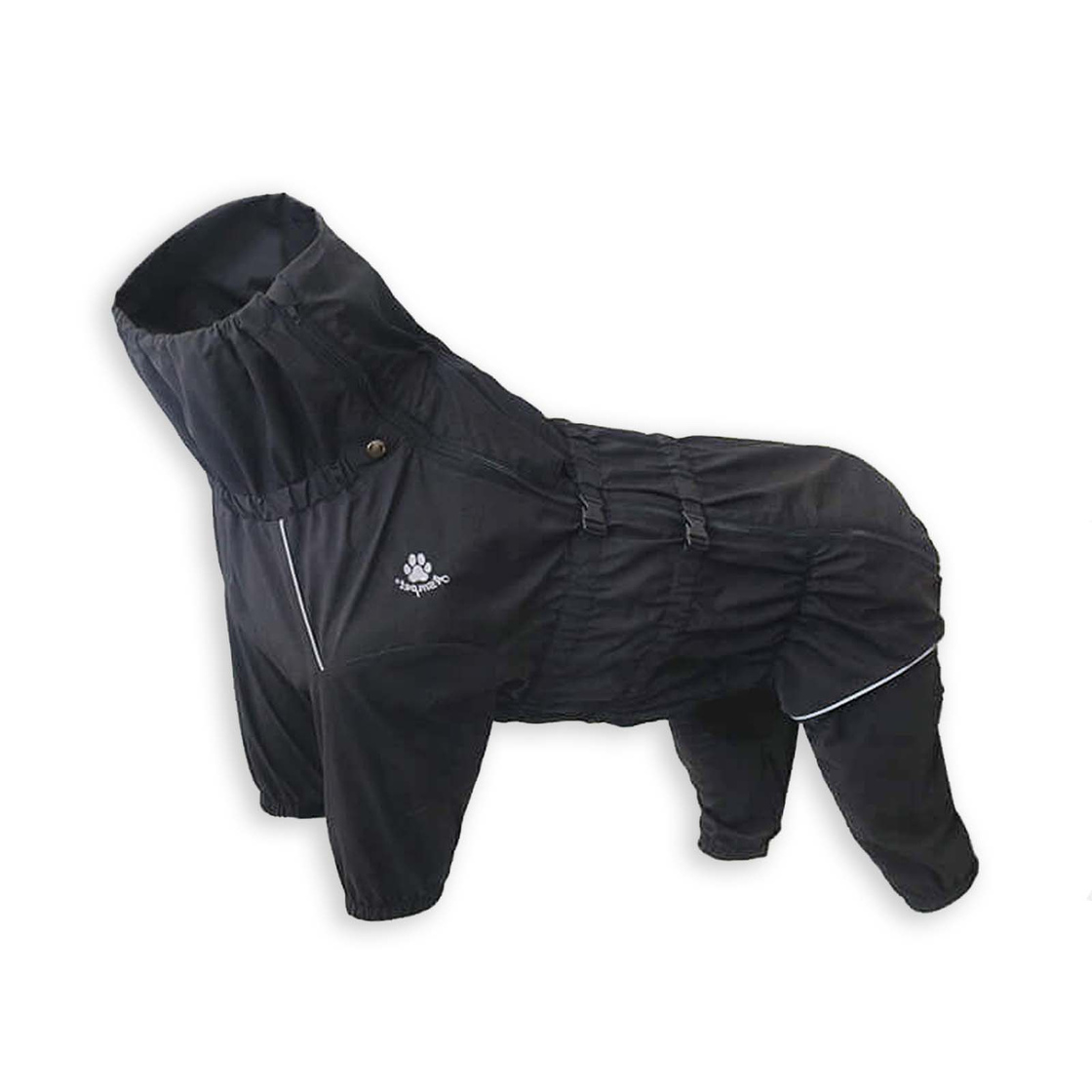 Regenmantel Hund in schwarz - XXL
