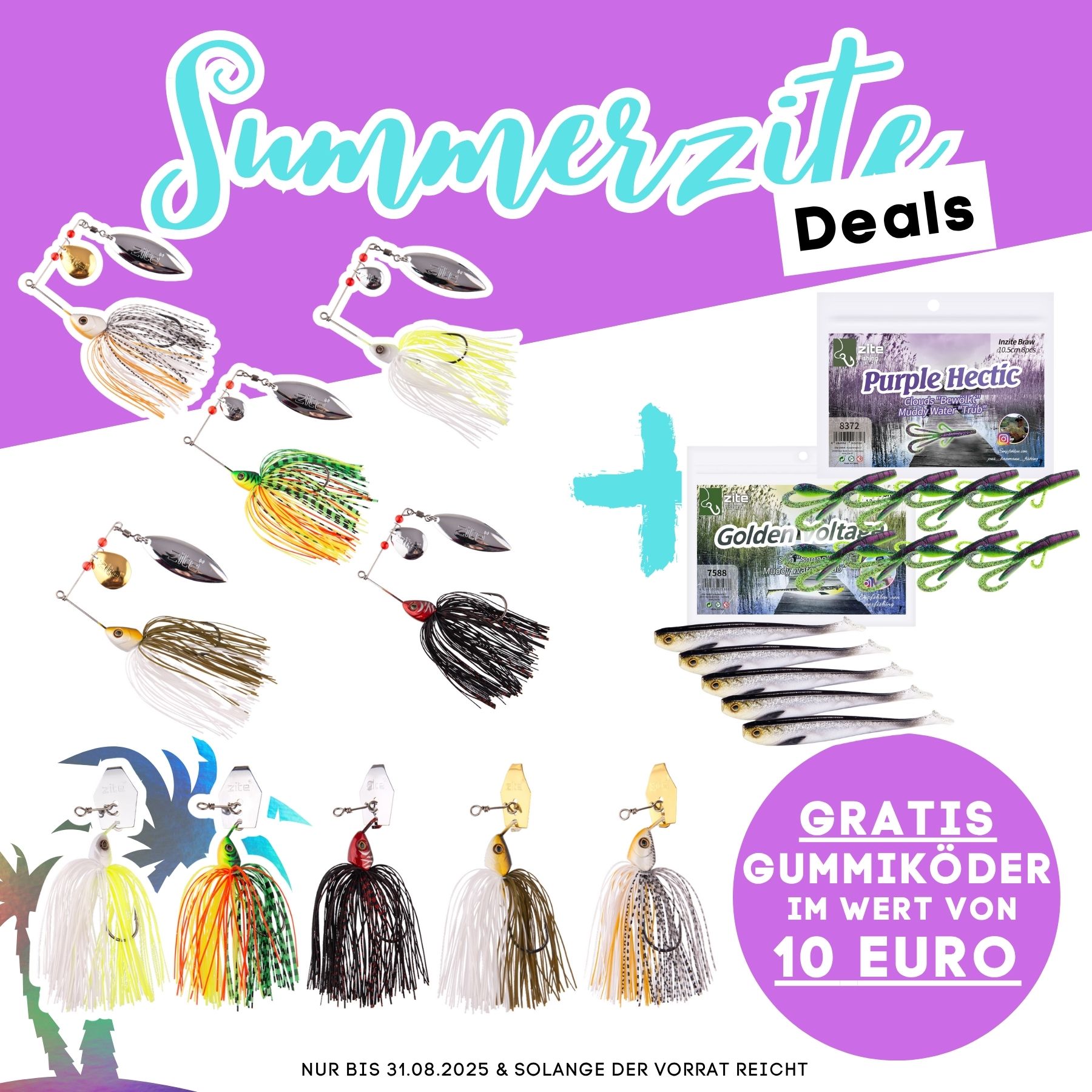 Reizköder Starterset - Inzite Rotator & Blader Set mit Gratis Trailer-Baits für Zander & Barsch