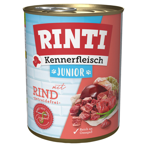 Rinti Kennerfleisch Junior mit Rind 800 g - 12 Stück Rinti Kennerfleisch Junior mit Rind 800 g - 12 Stück