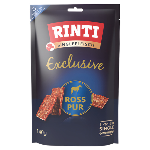 Rinti Singlefleisch Exclusive Snack Ross Pur 140 g - 9 Stück