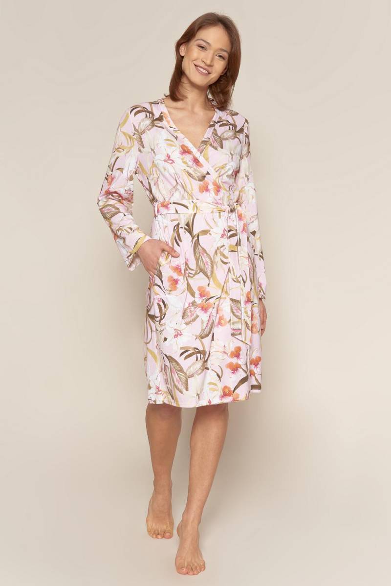 Robe, 1/1 sleeve, wrap-around, pock