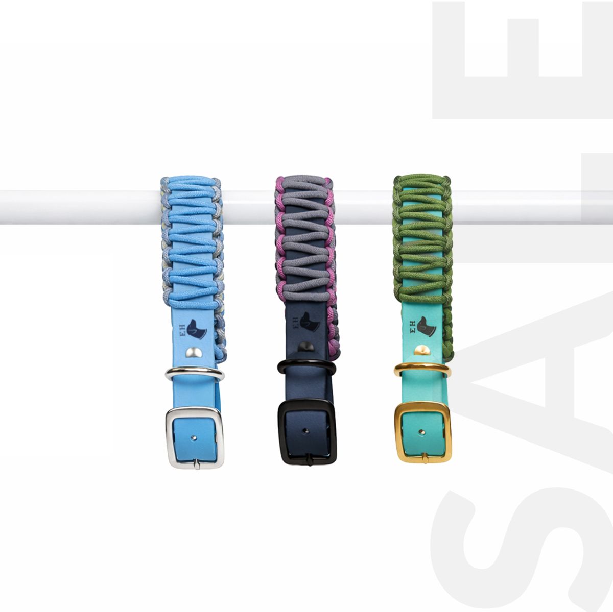 SALE Biothane Paracord Halsband – dein Style XS Rose Gold