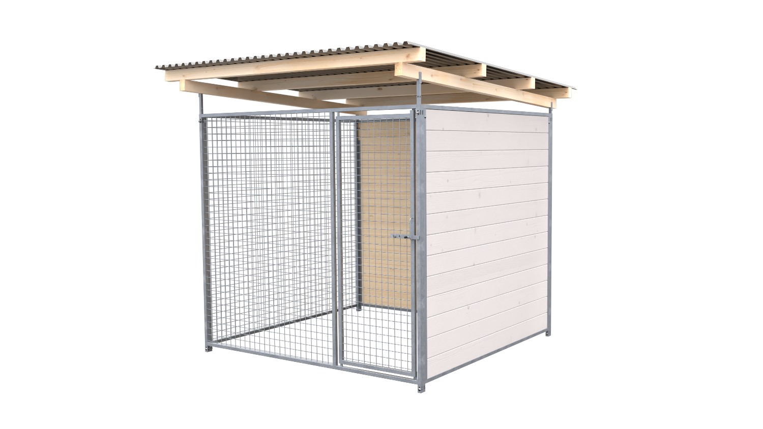 SAUERLAND Hundezwinger 2 x 2 m | 2-seitig geschlossen | weiß lasiert | Gitter 5x... SAUERLAND Hundezwinger 2 x 2 m | 2-seitig geschlossen | weiß lasiert | Gitter 5x...