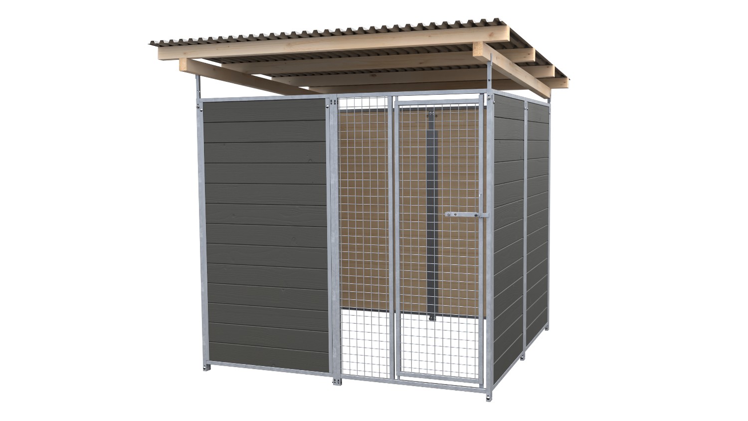 SAUERLAND Hundezwinger 2 x 2 m | 3,5-seitig geschlossen | graphitgrau | Gitter 5... SAUERLAND Hundezwinger 2 x 2 m | 3,5-seitig geschlossen | graphitgrau | Gitter 5...