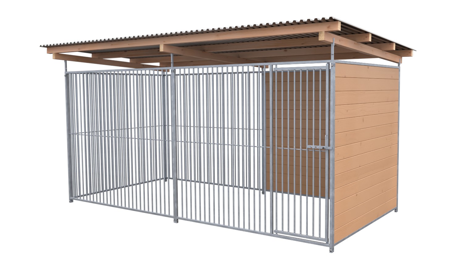 SAUERLAND Hundezwinger 2 x 4 m | 1,5-seitig geschlossen | braun imprägniert | Ro... SAUERLAND Hundezwinger 2 x 4 m | 1,5-seitig geschlossen | braun imprägniert | Ro...