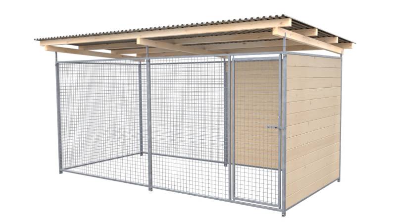 SAUERLAND Hundezwinger 2 x 4 m | 1,5-seitig geschlossen | naturbelassen |  Gitte...