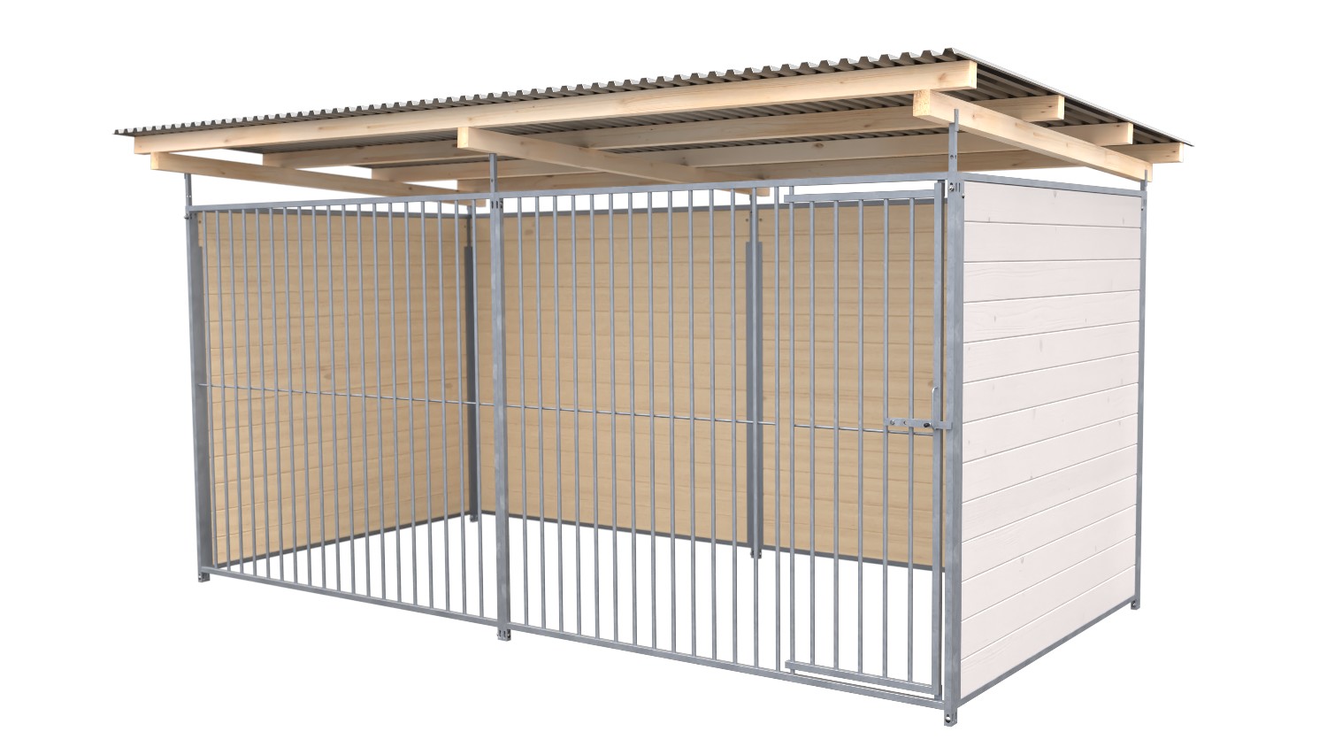 SAUERLAND Hundezwinger 2 x 4 m | 3-seitig geschlossen | weiß lasiert | Rohrstab ... SAUERLAND Hundezwinger 2 x 4 m | 3-seitig geschlossen | weiß lasiert | Rohrstab ...
