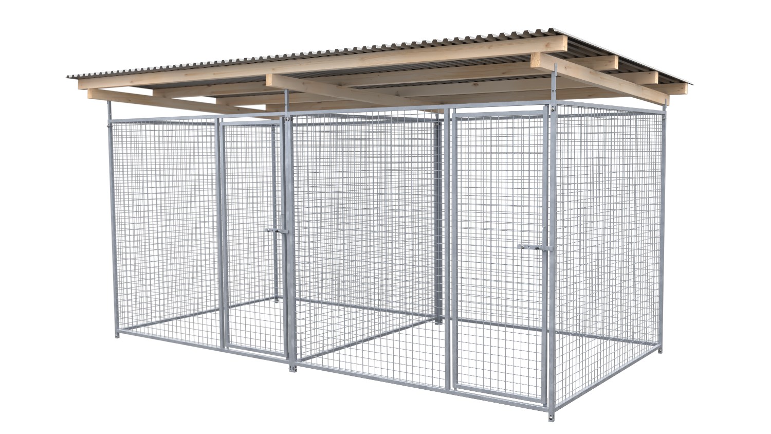 SAUERLAND Hundezwinger 2 x 4 m Doppelzwinger | rundum offen | Metall | Gitter SAUERLAND Hundezwinger 2 x 4 m Doppelzwinger | rundum offen | Metall | Gitter