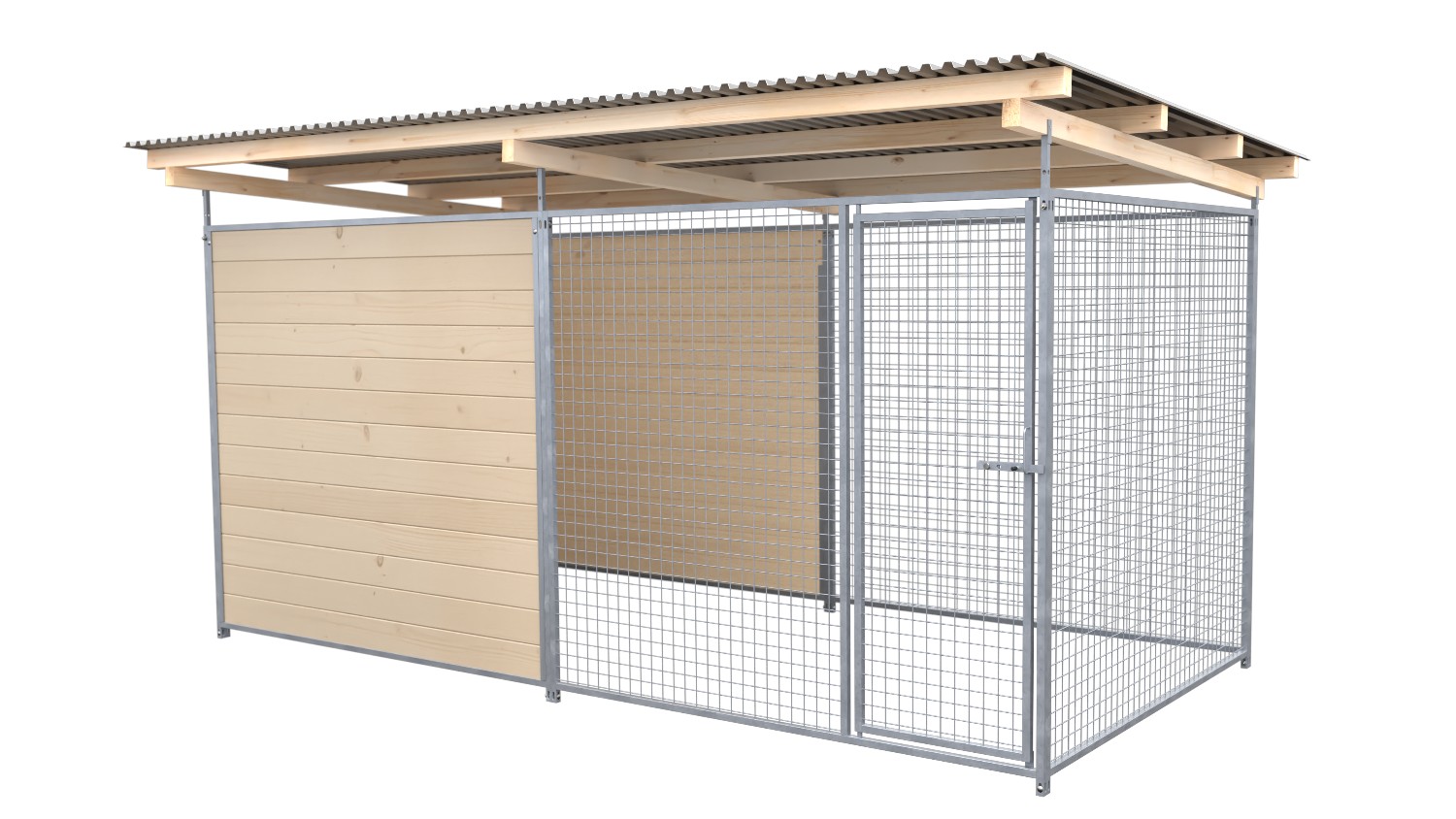 SAUERLAND Hundezwinger 2 x 4 m | hälftig geschlossen | naturbelassen | Gitter 5x... SAUERLAND Hundezwinger 2 x 4 m | hälftig geschlossen | naturbelassen | Gitter 5x...