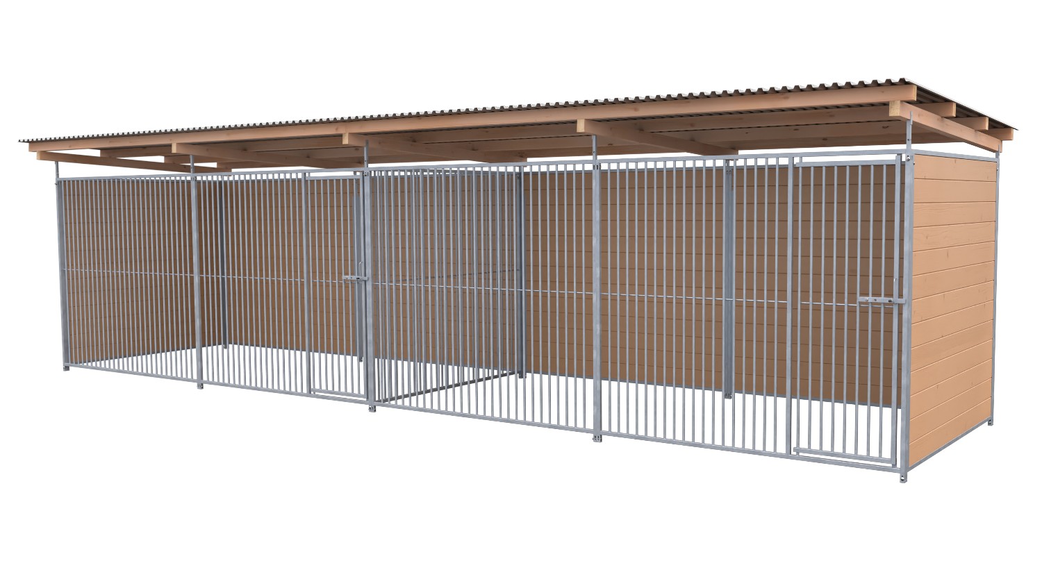 SAUERLAND Hundezwinger 2 x 8 m Doppelzwinger | 3-seitig geschlossen | braun impr... SAUERLAND Hundezwinger 2 x 8 m Doppelzwinger | 3-seitig geschlossen | braun impr...