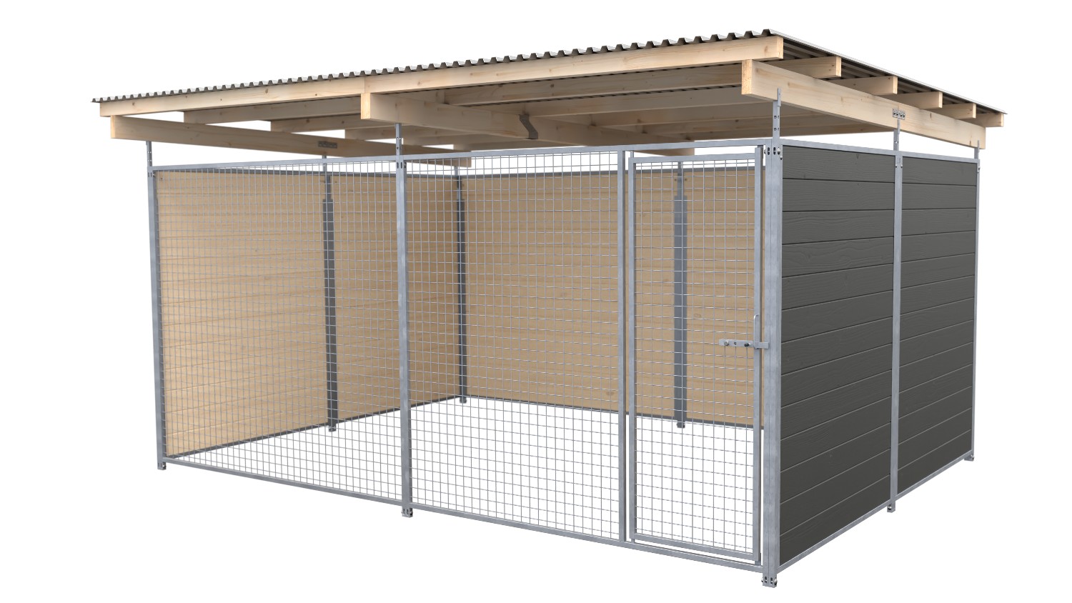 SAUERLAND Hundezwinger 3 x 3 m | 3-seitig geschlossen | graphitgrau | Gitter 5x5... SAUERLAND Hundezwinger 3 x 3 m | 3-seitig geschlossen | graphitgrau | Gitter 5x5...