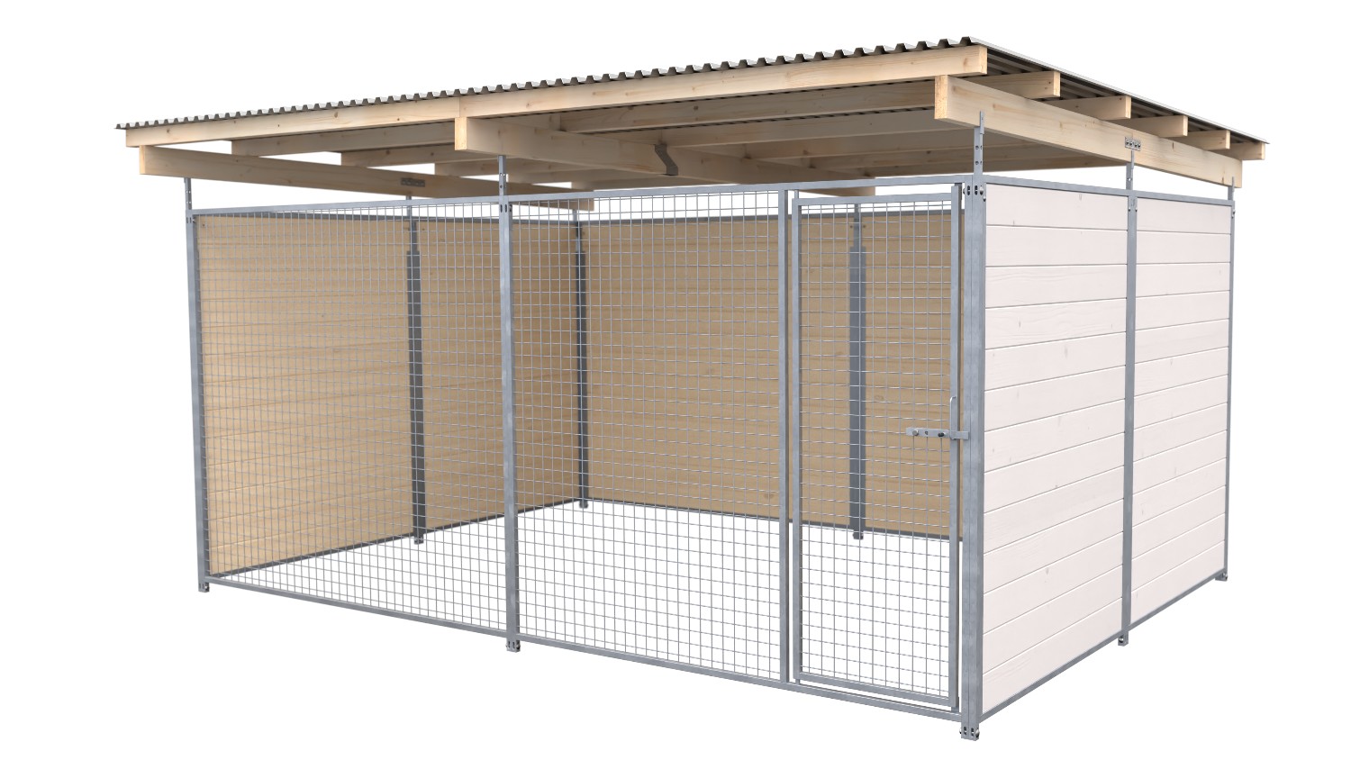 SAUERLAND Hundezwinger 3 x 3 m | 3-seitig geschlossen | weiß lasiert | Gitter 5x... SAUERLAND Hundezwinger 3 x 3 m | 3-seitig geschlossen | weiß lasiert | Gitter 5x...