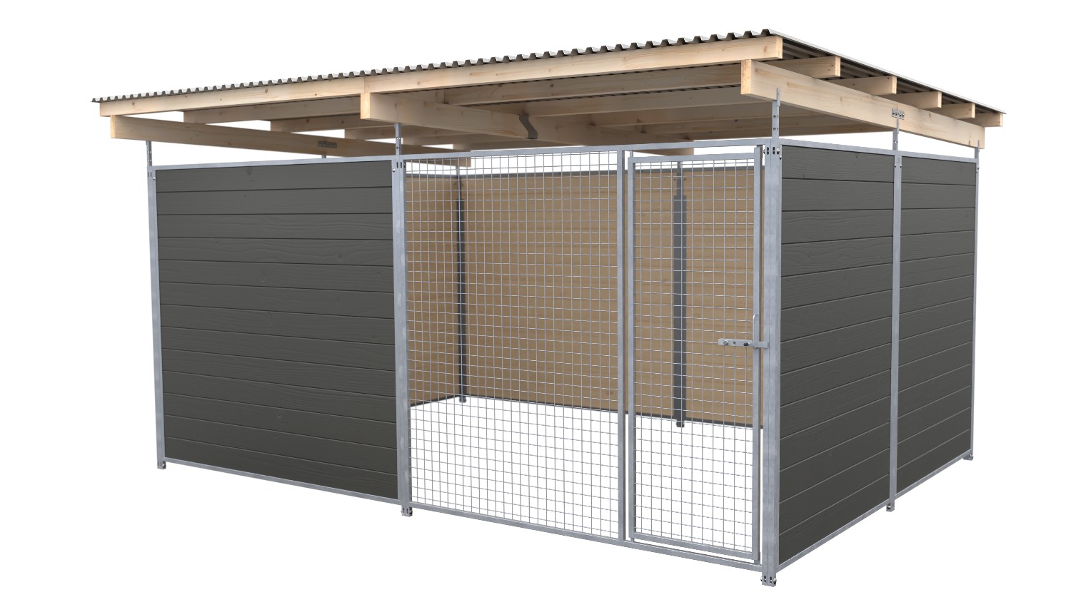 SAUERLAND Hundezwinger 3 x 4 m | 3,5-seitig geschlossen | graphitgrau | Gitter 5... SAUERLAND Hundezwinger 3 x 4 m | 3,5-seitig geschlossen | graphitgrau | Gitter 5...