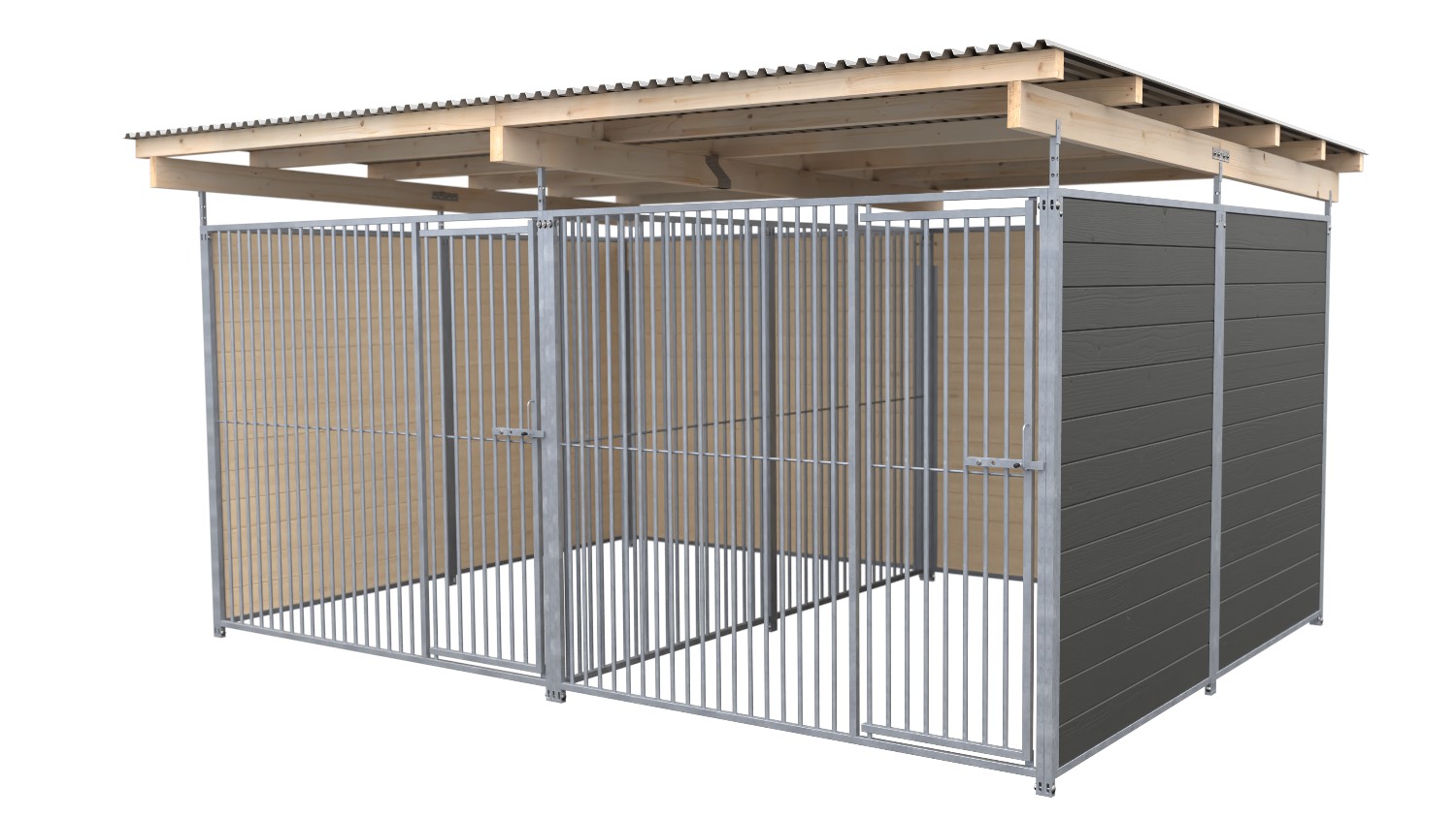 SAUERLAND Hundezwinger 3 x 4 m Doppelzwinger | 3-seitig geschlossen | graphitgra... SAUERLAND Hundezwinger 3 x 4 m Doppelzwinger | 3-seitig geschlossen | graphitgra...