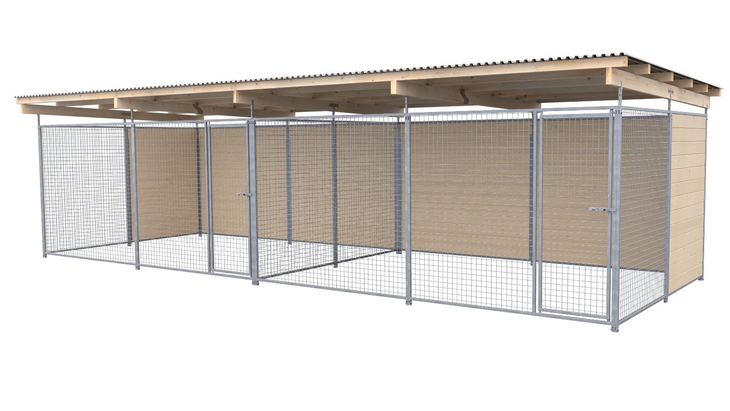 SAUERLAND Hundezwinger 3 x 6 m Doppelzwinger | hälftig geschlossen | naturbelass...