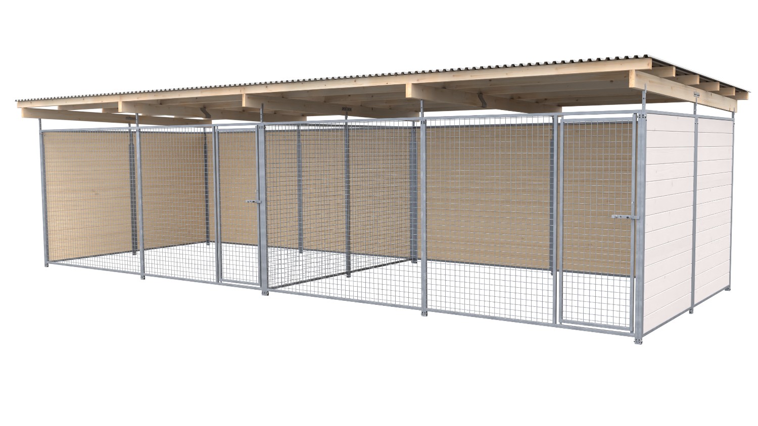 SAUERLAND Hundezwinger 3 x 8 m Doppelzwinger | 3-seitig geschlossen | weiß lasie... SAUERLAND Hundezwinger 3 x 8 m Doppelzwinger | 3-seitig geschlossen | weiß lasie...