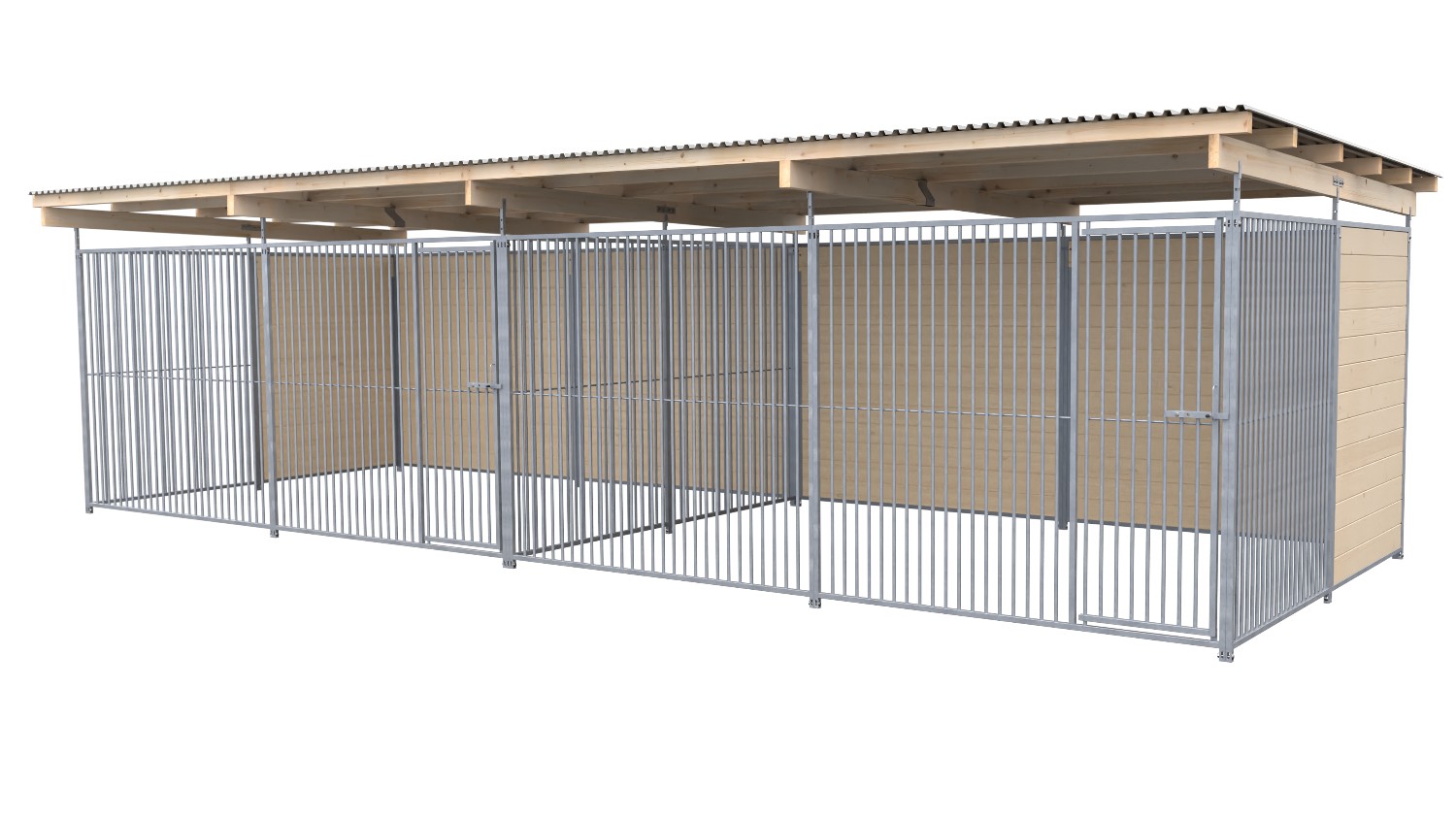 SAUERLAND Hundezwinger 3 x 8 m Doppelzwinger | hälftig geschlossen | naturbelass...