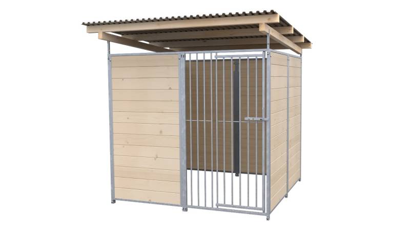 SAUERLAND extra STABIL Hundezwinger 2 x 2 m | 3,5-seitig geschlossen | naturbela...