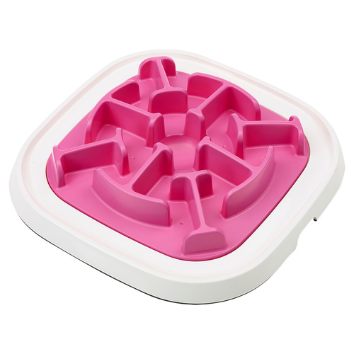 SAVIC Anti-Schling-Napf/Intelligenzspielzeug pink/weiß für Hunde