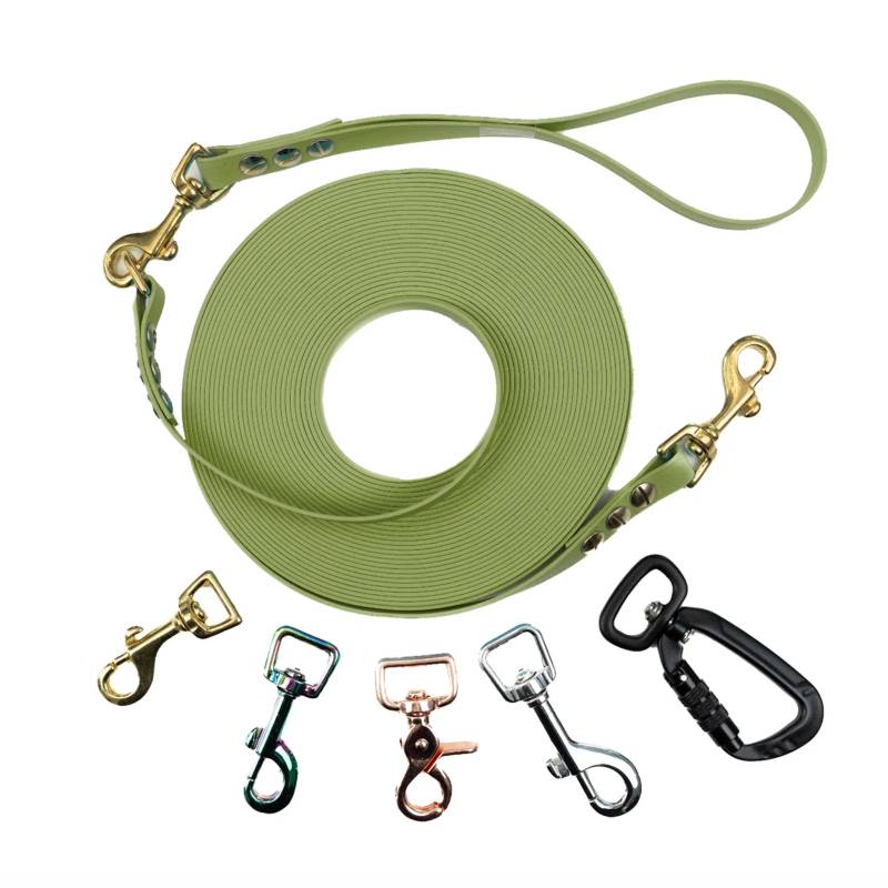 Schleppleine mit abnehmbarer Handschlaufe Khaki 5m / 20mm / Schwarz Schleppleine mit abnehmbarer Handschlaufe Khaki 5m / 20mm / Schwarz von EMMY&PEPE