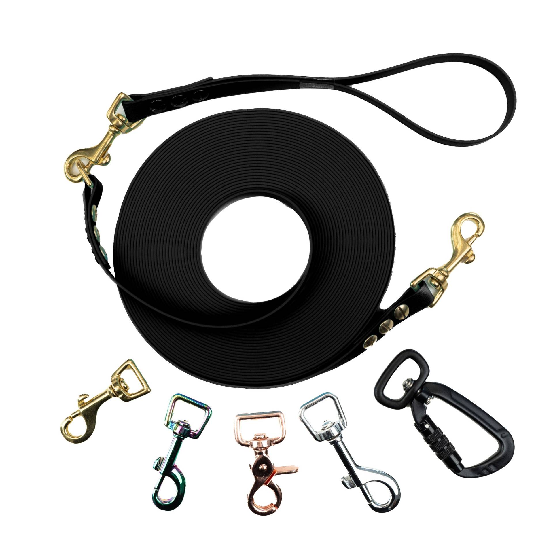 Schleppleine mit abnehmbarer Handschlaufe Schwarz 15m / 16mm / Schwarz Schleppleine mit abnehmbarer Handschlaufe Schwarz 15m / 16mm / Schwarz von EMMY&PEPE