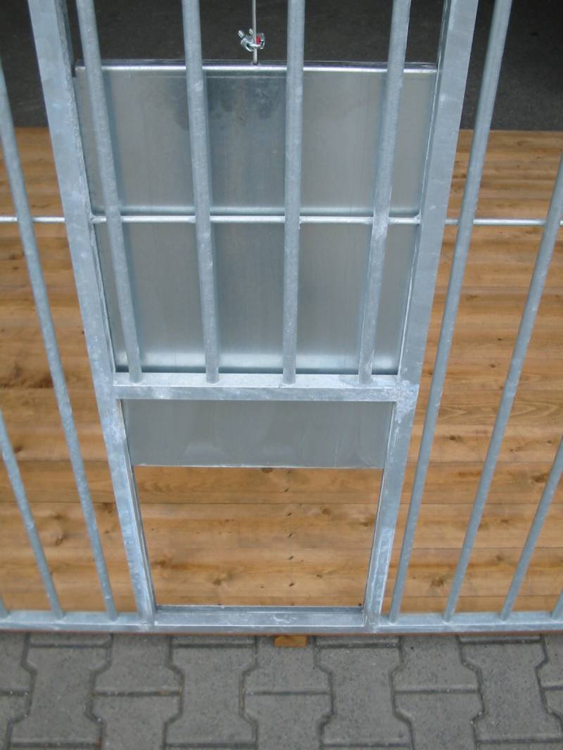 Schlupf mit Schieber für Hundezwinger-Rohrstabelement Schlupf mit Schieber für Hundezwinger-Rohrstabelement