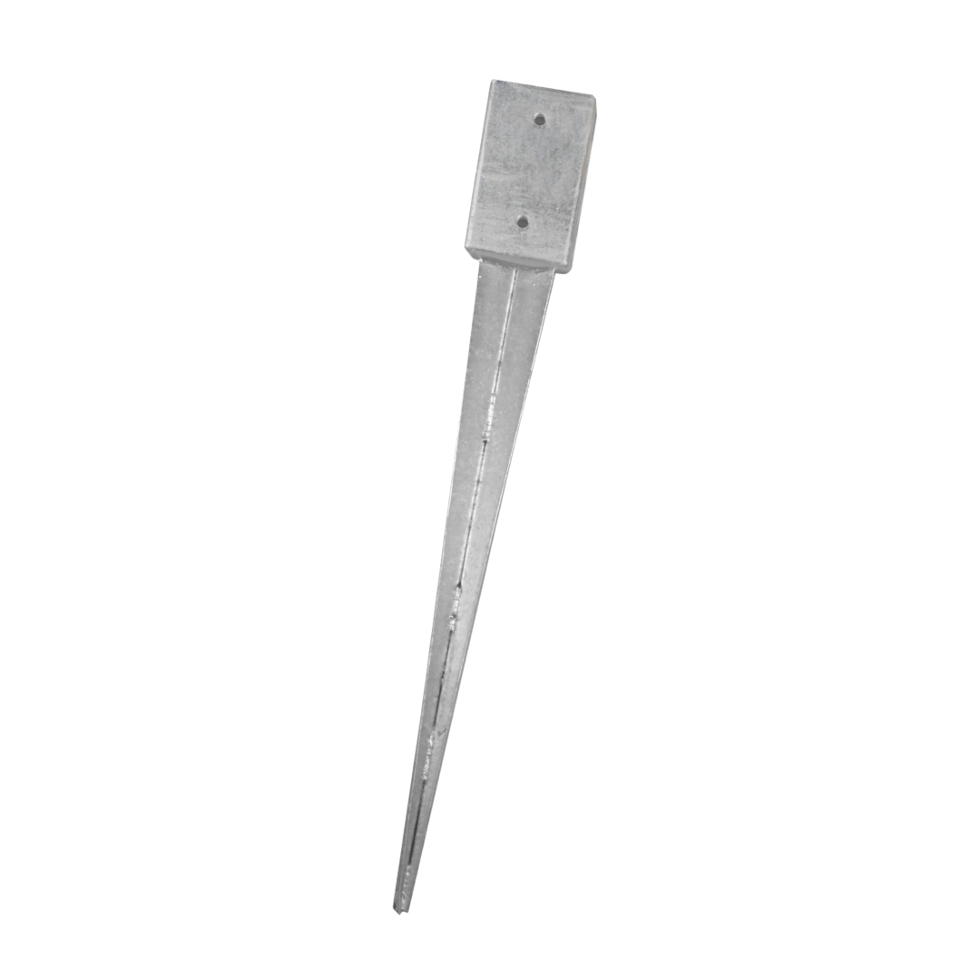 Set 6x Einschlaghülsen verzinkt 91 x 91 x 900 mm, extra lang, für 9 x 9 cm Pfost...