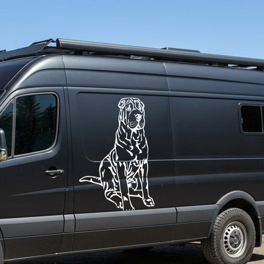 Shar Pei Auto Wohnmobil Aufkleber I Wandtattoo - H30cm / Schwarz