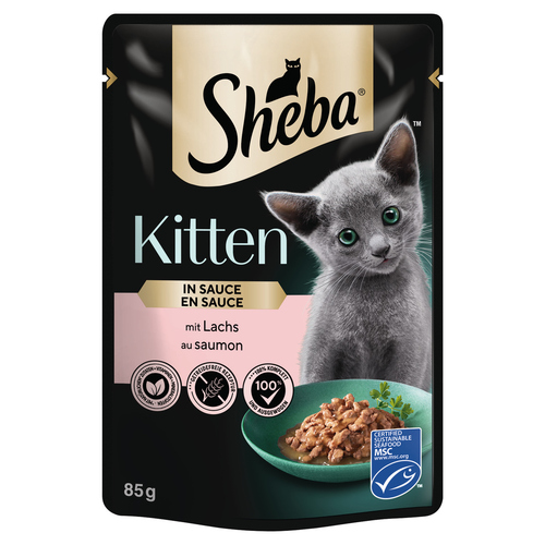Sheba Kitten mit Lachs in Sauce 85 g - 28 Stück
