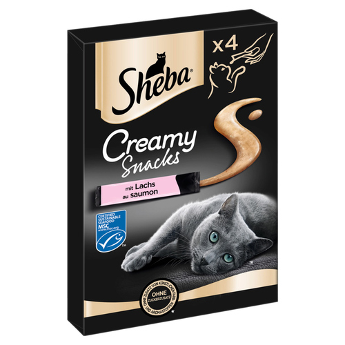 Sheba Multipack Creamy Snacks mit Lachs MSC 4 x 12 g - 11 Stück