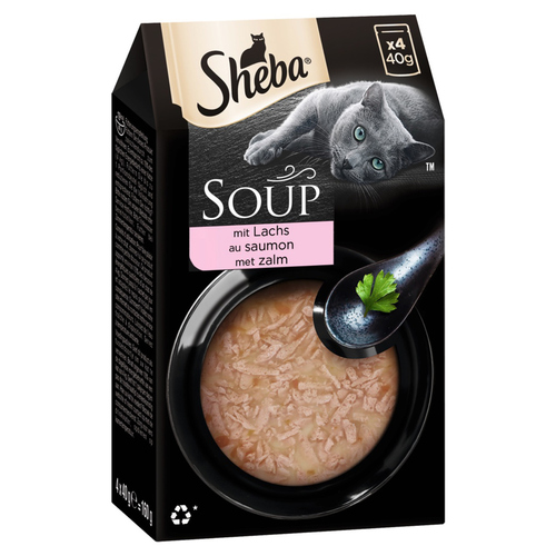 Sheba Multipack Soup mit Lachs 4 x 40 g - 10 Stück