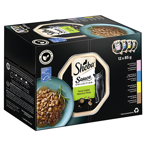 Sheba Sauce Collection Multipack Sauce Lover Feine Vielfalt 12 x 85 g - 6 Stück